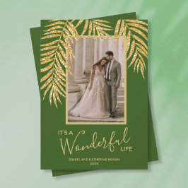 Cartão De Festividades Foto de Natal Tropical Palm