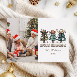 Cartão De Festividades Foto de Natal Western Howdy