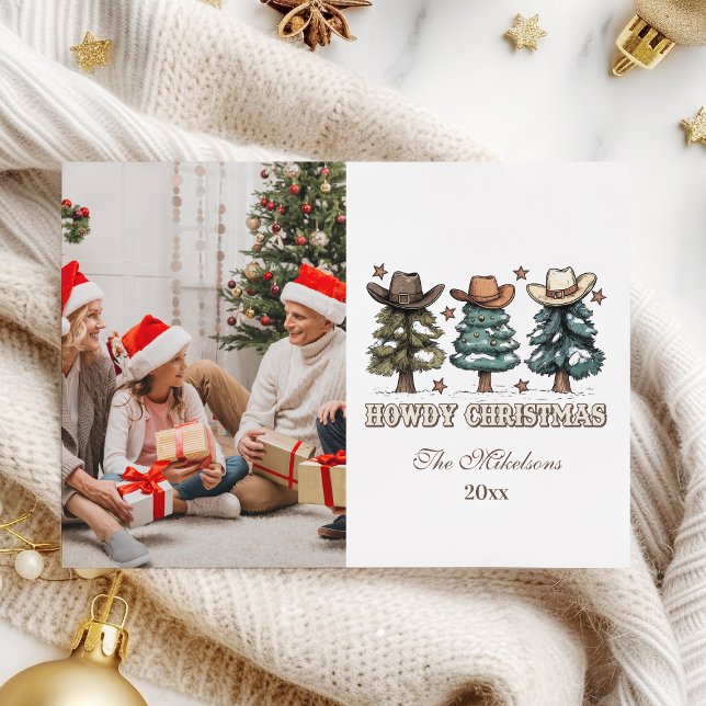 Cartão De Festividades Foto de Natal Western Howdy (Criador carregado)