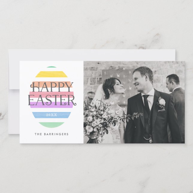 Cartão De Festividades Foto de Páscoa de ovos de felz pascoa (Frente)