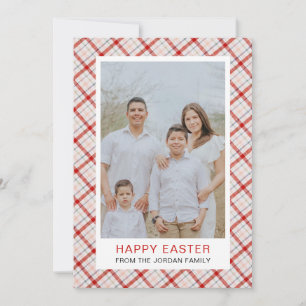 Cartão De Festividades Foto de Páscoa Feliz com Padrão Moderno Elegante