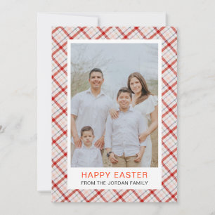 Cartão De Festividades Foto de Páscoa Feliz com Padrão Moderno Elegante