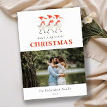 Cartão De Festividades Foto de Patos de Natal com Quacking Red Winter<br><div class="desc">Se precisar de mais alguma personalização,  por favor,  sinta-se à vontade para me enviar uma mensagem em yellowfebstudio@gmail.com.</div>