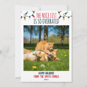 Cartão De Festividades Foto de Pet Engraçada Lista Legal Sobrevalorizada