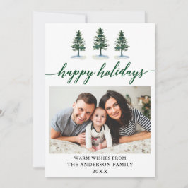 Cartão De Festividades Foto de Pines de Água Verde de Caligrafia Moderna