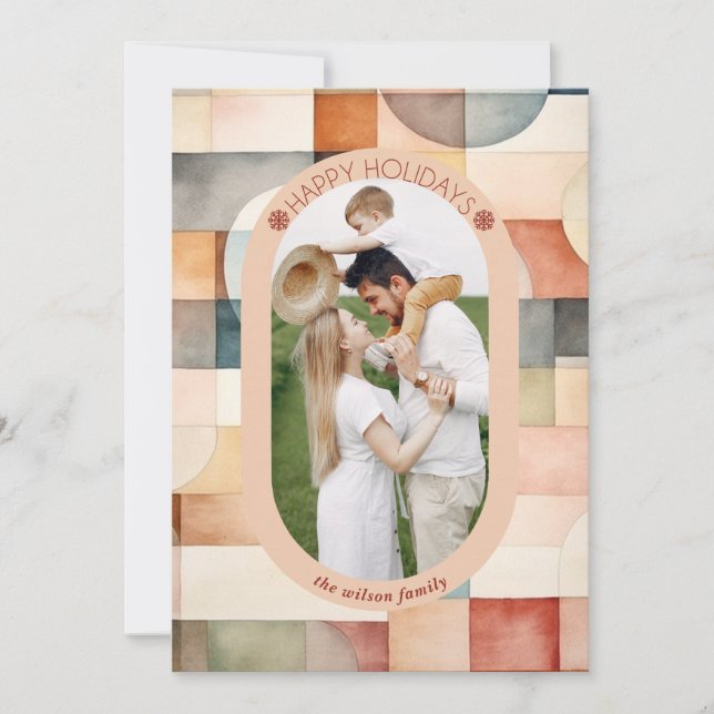 Cartão De Festividades Foto de pintura de Abstrato artístico moderno (Frente)