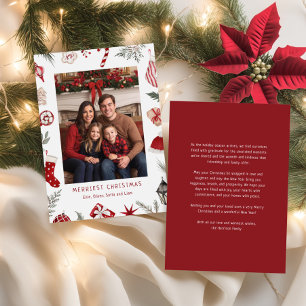 Cartão De Festividades Foto de Quadro de Natal Festivo Watercolor