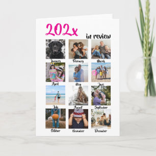 Cartão De Festividades Foto de Revisão Anual de Natal Personalizada