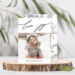 Cartão De Festividades Foto de Roteiro de Joy e Amor Botânico de inverno