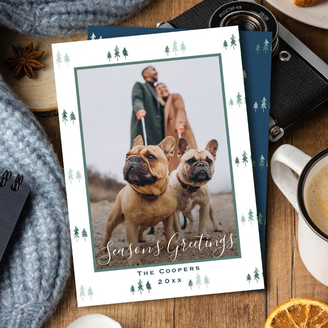 Cartão De Festividades Foto de Saudações da Época de Árvore de Natal Eleg (Criador carregado)