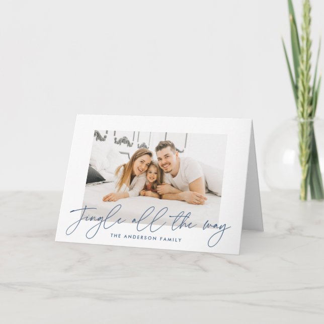 Cartão De Festividades Foto De Script De Marinho Jingle All Way (Frente)