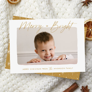 Cartão De Festividades Foto de script Dourado feliz e Brilho