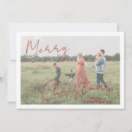 Cartão De Festividades Foto de Script Russo no Natal Moderno