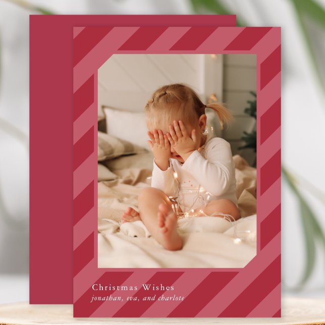Cartão De Festividades Foto de Stripes de Natal na moda (Criador carregado)
