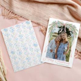 Cartão De Festividades Foto de troca do Arco de Natal do Avô-Milênio