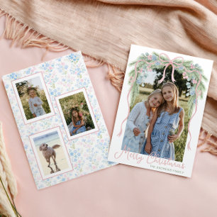 Cartão De Festividades Foto de troca do Arco de Natal do Avô-Milênio