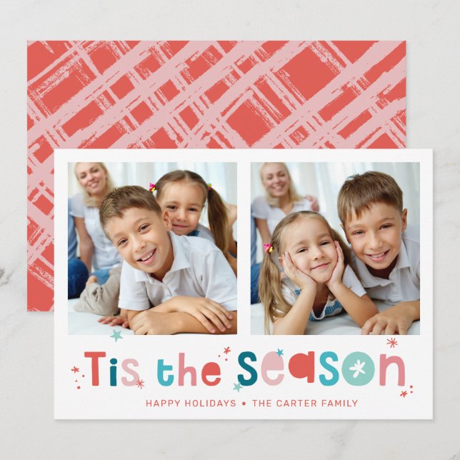 Cartão De Festividades Foto divertida de HOLIDAY Foto: Foto da temporada  (Frente/Verso)