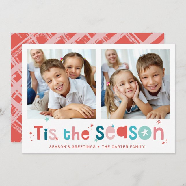 Cartão De Festividades Foto divertida de HOLIDAY Foto: Foto da temporada  (Frente/Verso)