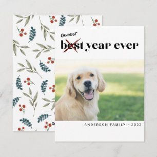 Cartão De Festividades Foto do Ano Novo do Melhor Ano de Notícias Engra