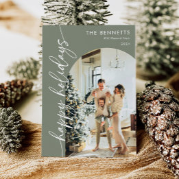 Cartão De Festividades Foto do Arco de Férias Felizes do Na moda Boho