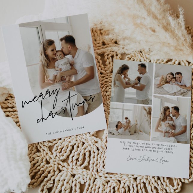 Cartão De Festividades Foto do Arco de Natal da Caligrafia Script (Criador carregado)