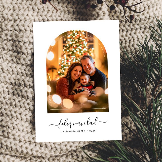 Cartão De Festividades Foto do Arco de Natal espanhol Feliz Navidad (Criador carregado)