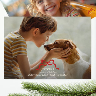 Cartão De Festividades foto do arco de natal vermelho retrógrado