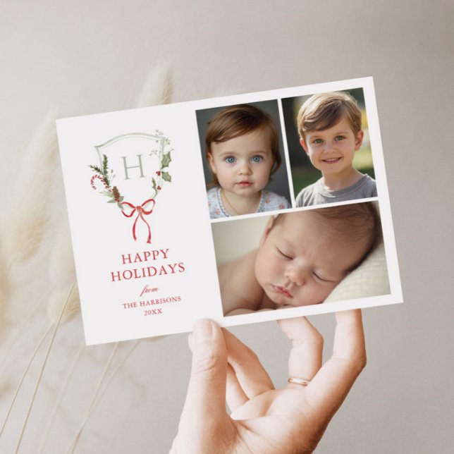 Cartão De Festividades Foto do Arco Vermelho do Natal Crest (Criador carregado)