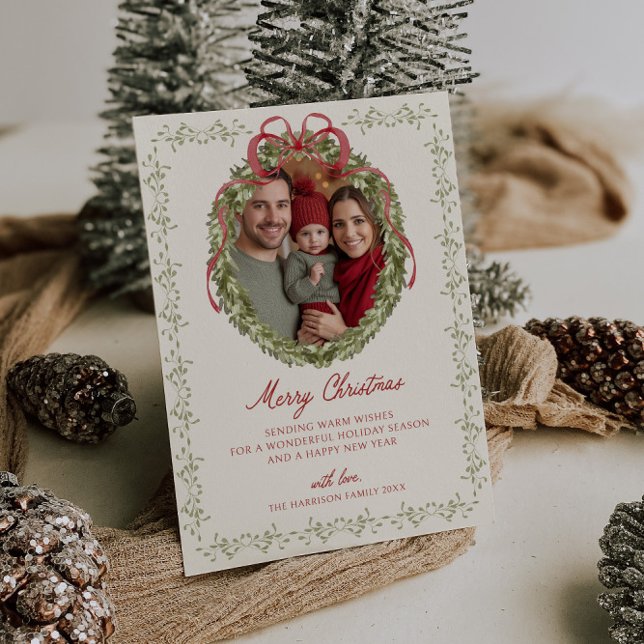 Cartão De Festividades Foto do Arco Vermelho Wreath (Criador carregado)