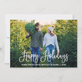 Cartão De Festividades Foto do Casal de Caligrafia Moderna