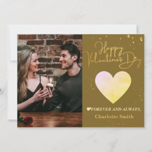 Cartão De Festividades Foto do casal de dia de os namorados Elegante Simp