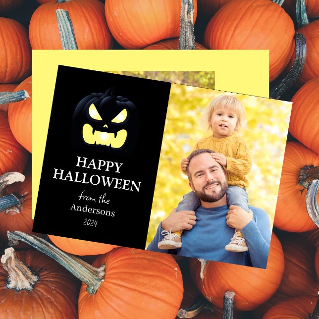 Cartão De Festividades Foto do Dia das Bruxas de Manuscrito Moderno (Criador carregado)