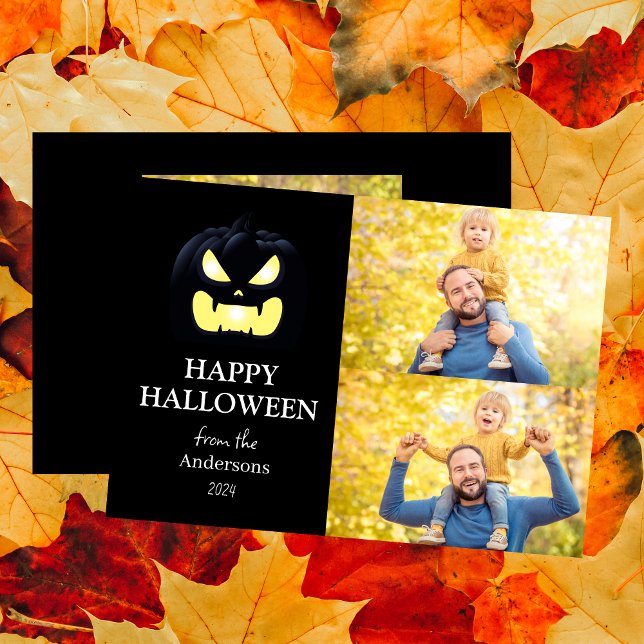 Cartão De Festividades Foto do Dia das Bruxas de Manuscrito Moderno (Criador carregado)