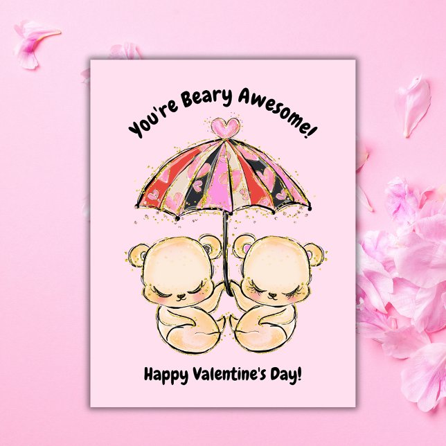 Cartão De Festividades Foto do Dia dos Namorados do Urso (Criador carregado)