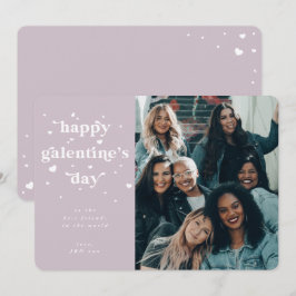 Cartão De Festividades Foto do Dia Feliz da Galentina em Cor Personalizad