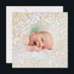 Cartão De Festividades foto do efeito de brilho do faux bokeh<br><div class="desc">Novo cartão de efeito de brilho falso de Natal para bebê</div>