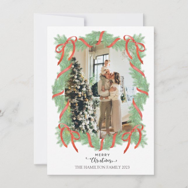 Cartão De Festividades Foto do Espaço Reservado de Mensagens da Frame de  (Frente)