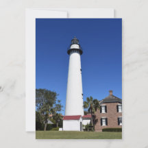 Foto do Farol da Ilha de Simons em uma