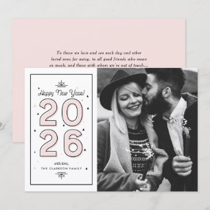 Cartão De Festividades Foto do Feliz ano novo de Tipografia Moderna da ro