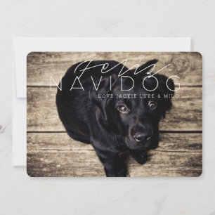 Cartão De Festividades Foto do feriado de Feliz Navidog  