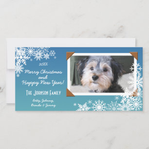 Cartão De Festividades Foto do Floco de Neve Férias Natal