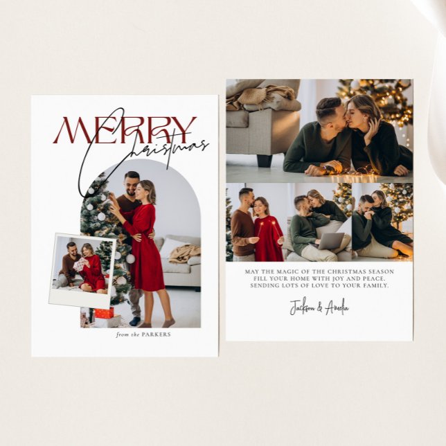 Cartão De Festividades Foto do Instantâneo do Arch Feliz de Natal (Criador carregado)