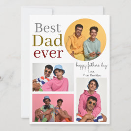Cartão De Festividades Foto do melhor Dia de os pais do Elegante e simple