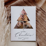 Cartão De Festividades Foto do Noivado da Árvore de Natal do Casado Delic<br><div class="desc">Este delicado cartão de casado de Natal da árvore de Natal é o cartões de natal perfeito e simples. A design romântica minimalista apresenta uma magnífica e elegante tipografia negra num fundo branco com um aspecto simples e limpo. O cartão diz "casado Natal do futuro senhor e senhora deputada". Personalize...</div>