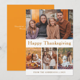 Cartão De Festividades Foto do outono do Dia de Ação de Graças da Elegant