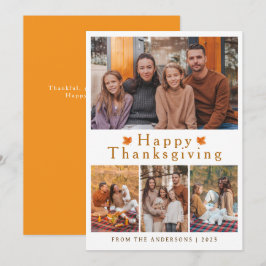 Cartão De Festividades Foto do outono do Dia de Ação de Graças da Elegant