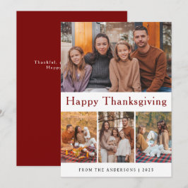 Cartão De Festividades Foto do outono do Dia de Ação de Graças da Elegant