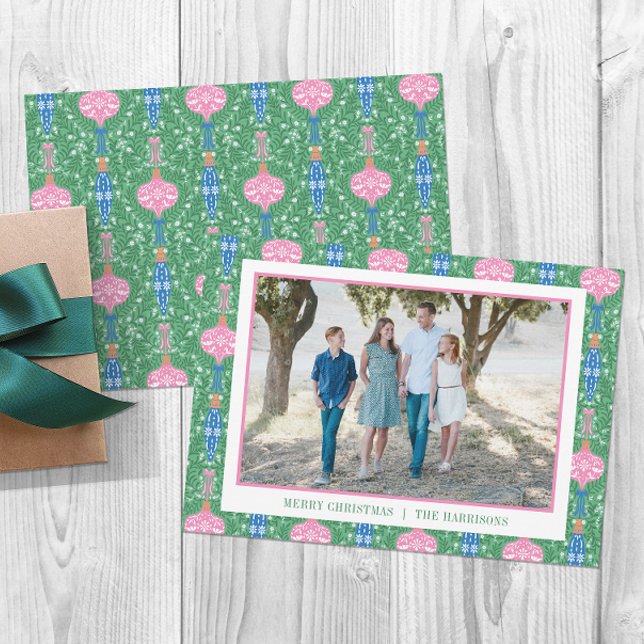 Cartão De Festividades Foto do padrão de Enfeites de natal festivos (Criador carregado)