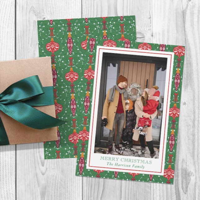 Cartão De Festividades Foto do padrão de Enfeites de natal festivos (Criador carregado)