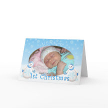 Foto do Primeiro Natal do Neto com Boneco de Neve 
